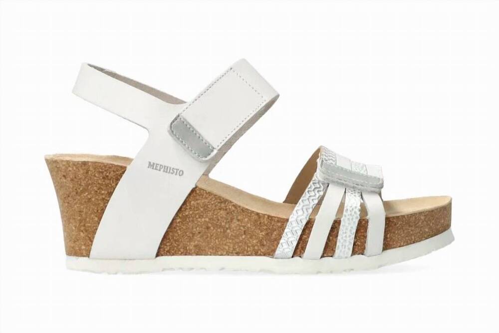 NEW MEPHISTO women's lucia wedge in white